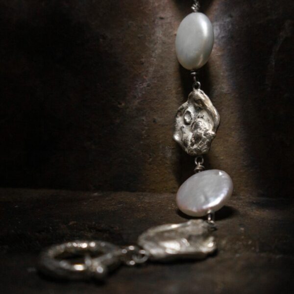 Bracciale In Argento Con Perle Barocche