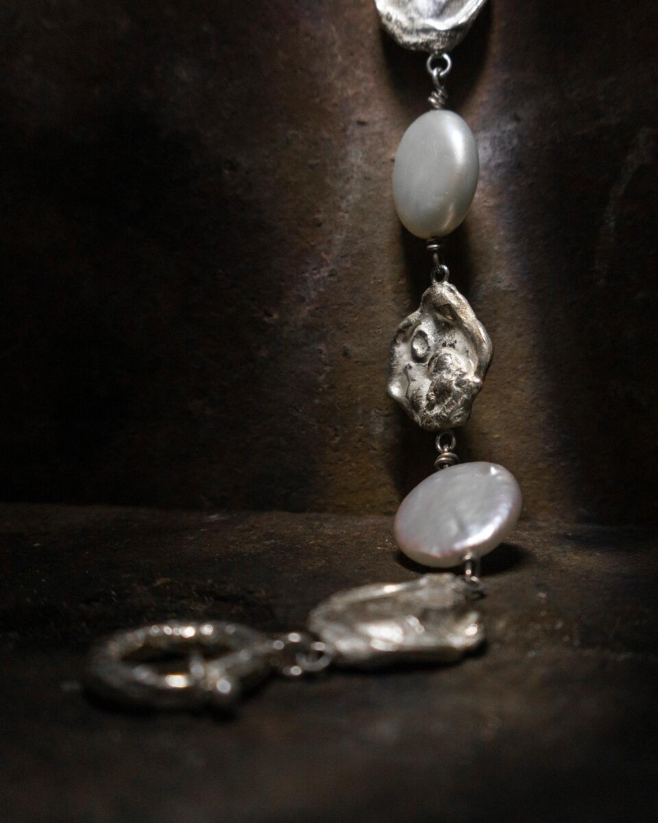 Bracciale in argento con perle barocche Bracciale in argento con perle barocche